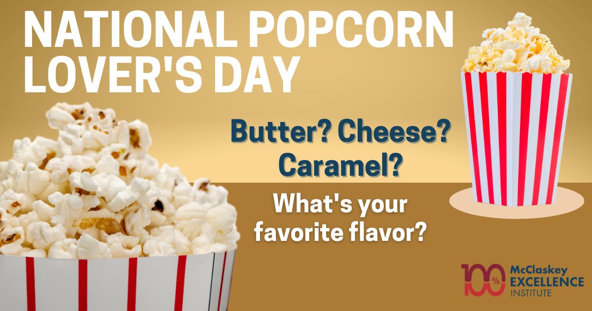 Happy National Popcorn Lover's Day! 
Investing in operations excellence will ensure you are prepared for whatever pops up.
And we like our popcorn with lots of butter. You?