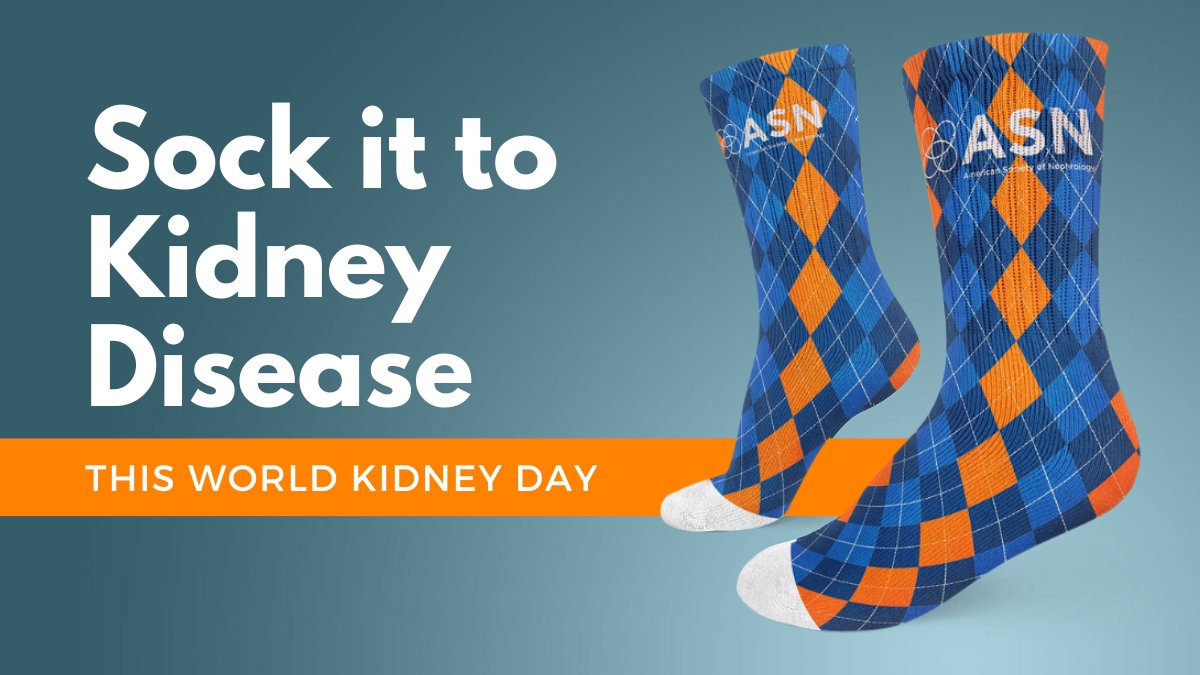 Today is World Kidney Day! Post your socks on social media and tag @ASNKidney and @NU_Nephrology to empower people living with kidney diseases. Join the campaign to raise awareness of symptom management and show solidarity worldwide. Let's #SockItToKidneyDisease!