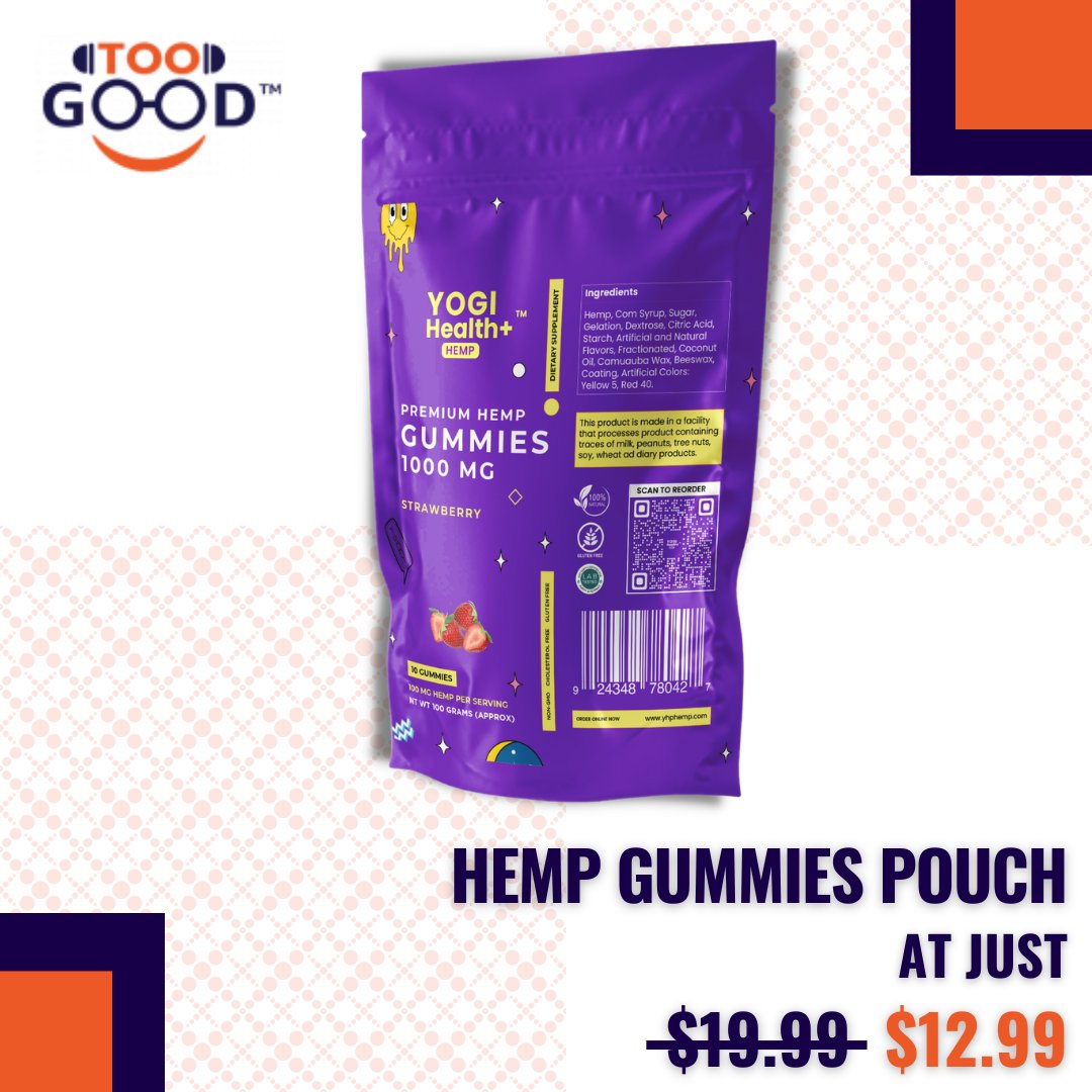 Discover the natural power of hemp with our delicious gummies! Indulge in a pouch now for just $12.99! 

#toogood #toogoodproducts #toogoodstore #HempGummies #hempgummies1000g #hempgummiesusa  #hemp #sleepgummies #NaturalWellness #PlantPower #HealthyLiving