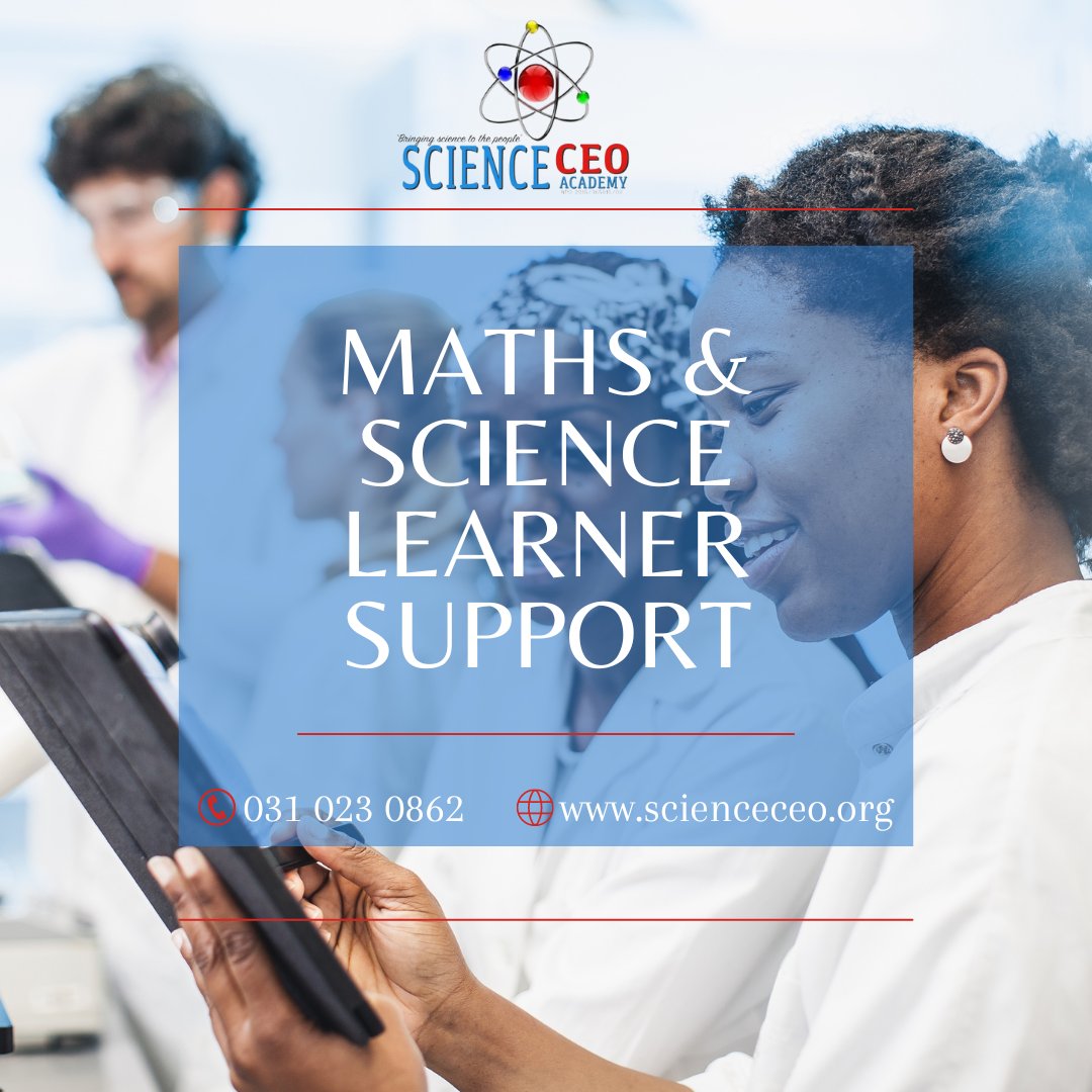 scienceceoacade's tweet image. As Science CEO Academy we offer Maths and Science learner support, because we want to grow STEM Career&apos;s in our communities.

#learnersupport
#learnersupportandguidance
#stemcareers
#stemeducation
#mathsandscience