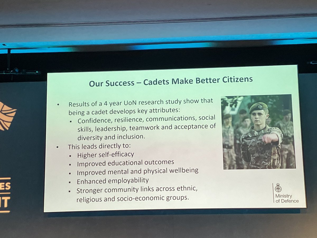 CE_EA_RFCA's tweet photo. Brilliant session from Brig Anthony Lamb talking about the benefits of employing and supporting #CFAVs and #Cadets @DRM_Support @SeaCadetsUK @ArmyCadetsUK @aircadets @DCOMDCadets @ColCadetsACF @Clint__Riley #PartneringwithDefence #PwD2023 https://t.co/QUdhiz8HYY