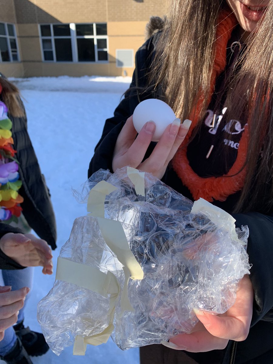 Grade 6/7 Ms Elliott McIsaac and class…The Big Egg Drop Challenge
