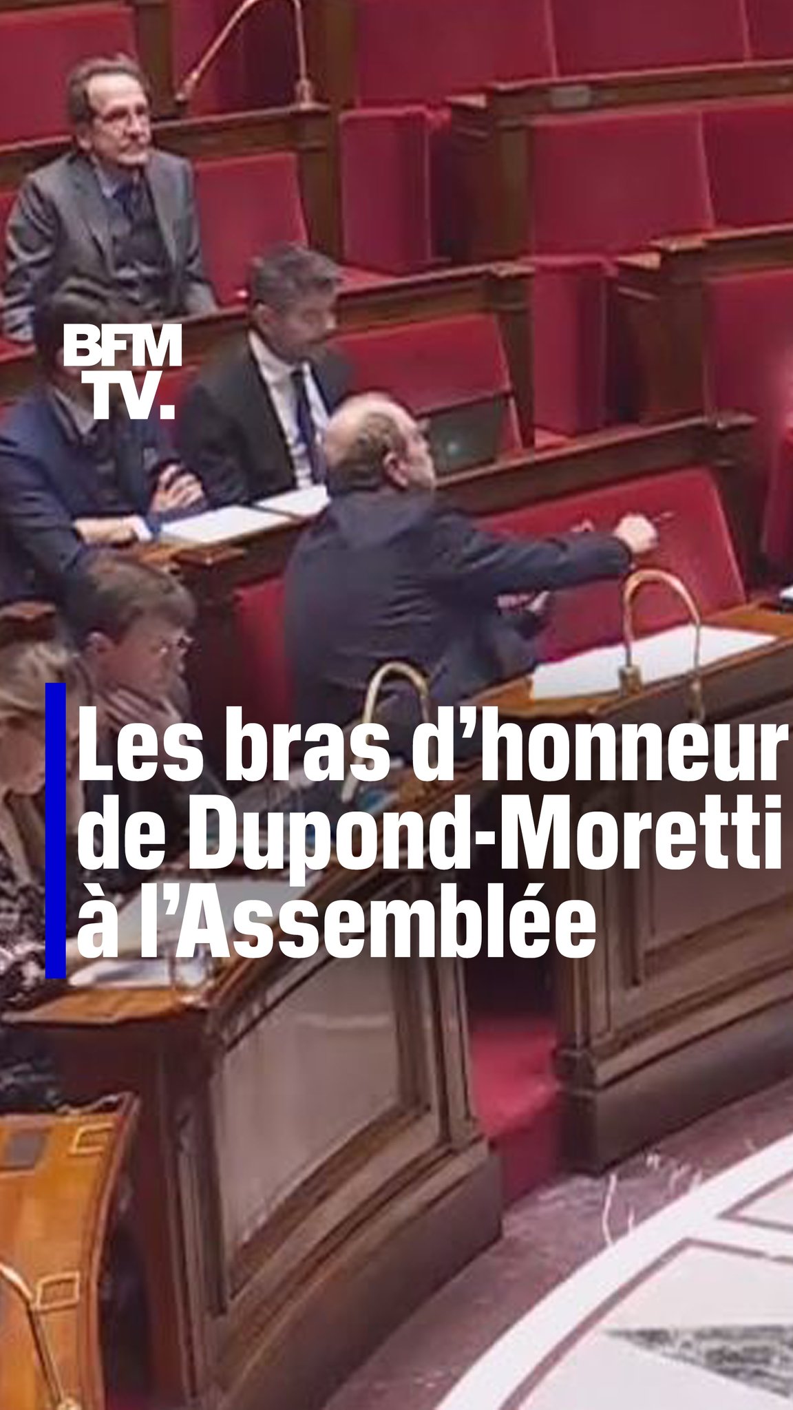 BFMTV on Twitter "Les images des bras d'honneur d'Éric DupondMoretti à l'Assemblée nationale