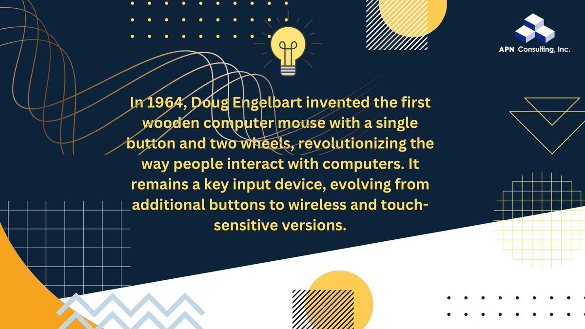 Did you know the first computer mouse was made of wood by William English in 1963? It paved the way for modern mice. #ComputerHistory #WoodenMouse #TechInnovation #ITStaffing #Computerscience #Ergonomics #ITHistory #TechDevelopment #ComputerEquipment #ComputerSystems