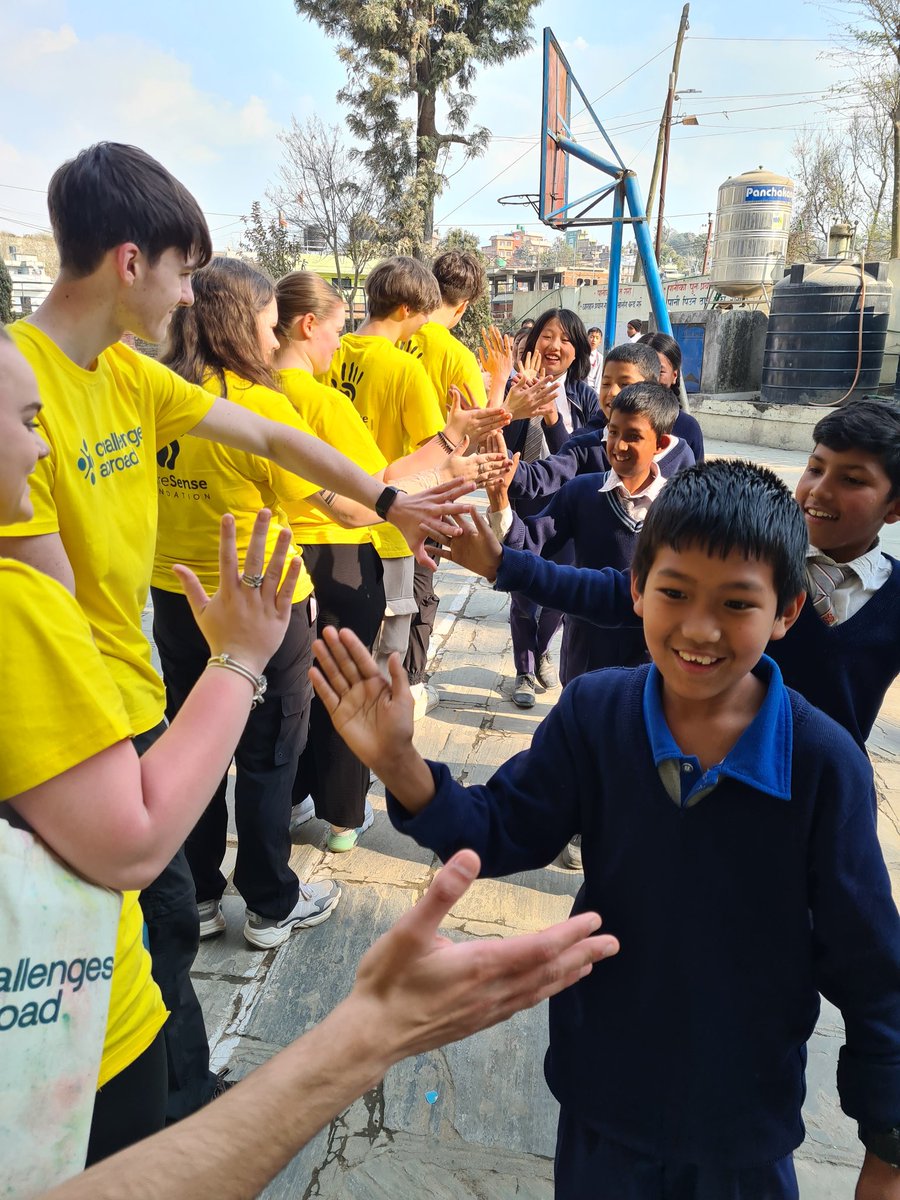 Celebrating the end of a successful first session for all with our host school. Some great activities run by our learners, which were met with excitement and enthusiasm from the Nepalese pupils. Back tomorrow for more.