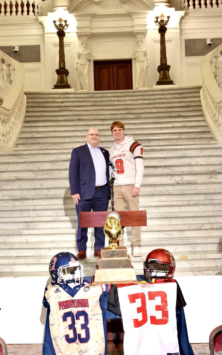 Great day at the State Capitol with my Big 33 teammates! @UpperDublinFB @RFootball @SOLsports @EPAFootball @psfcabig33 @PaFootballNews @BretStover