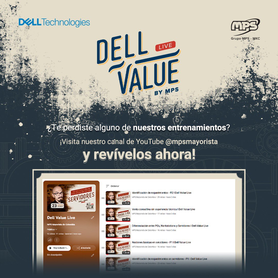 MpsMayorista's tweet image. ¡Revive los mejores momentos de nuestros entrenamientos #DellValueLive y lleva tus habilidades a otro nivel! 

Ingresa aquí👉🏻 bit.ly/DellValueLive

#Dell #DellEMC #Servidores #Servers #Almacenamiento #Storage #Entrenamiento #Capacitación #Webinar #Tech #Technology #Tecnologia