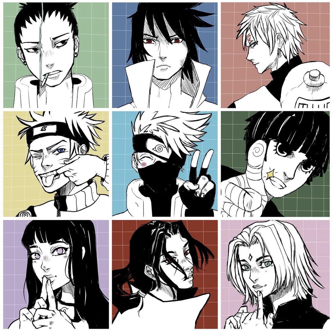 Catteao's tweet photo. Some of my favorite Naruto characters #ArtistOnTwitter #narutofanart #NarutoShippuden #animefanart #digitalart #narutoUzumaki https://t.co/TZ2xTApeD3