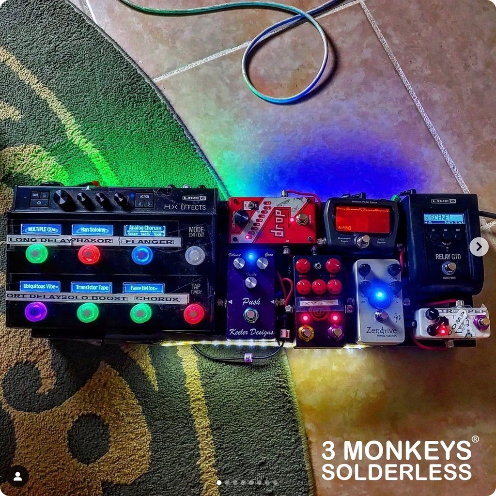 So much goodness here!! #REPOST @itsspelleddono⁠
All rigged up for a couple shows forthcoming!!⁠
My constants of @official_line6 HX series HXFX for guitar and Stomp for Bass. As well as the wireless permanancy. Into the ever-faithful <a href="/jhspedals/">JHSPedals</a> #whit… instagr.am/p/CpkmT9jNvMr/