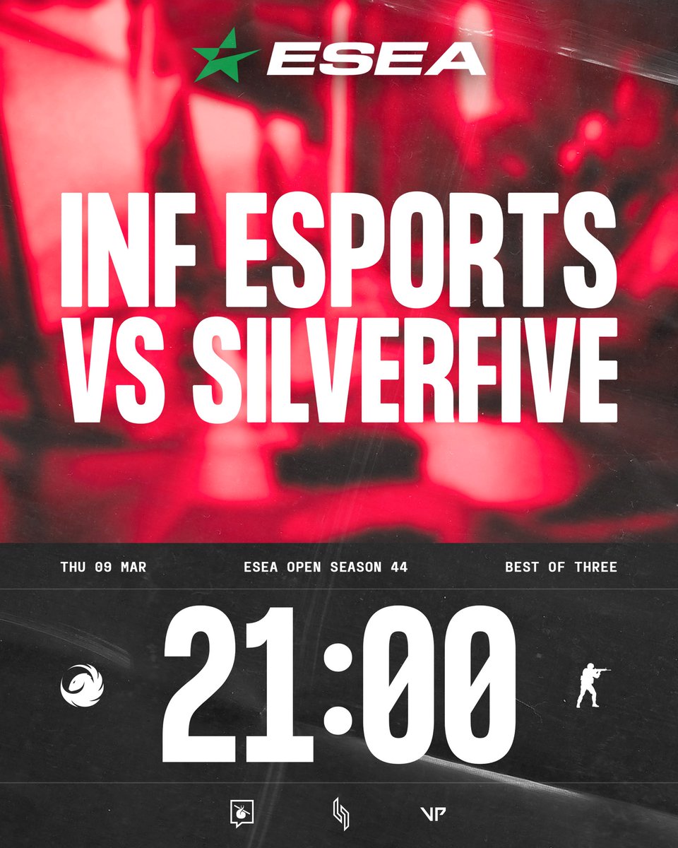 infesports_gg's tweet photo. [#CSGO]

GAME 01 // BO3
09/03 - 21:00 ~ CET
VS #silverFIVE

It’s Playoff time! Do or Die. 

📺: https://t.co/s4jpGKFp5i 

idemo!

| #upinflames | #INFwin | #ESEA | https://t.co/tVlmxKLbV1