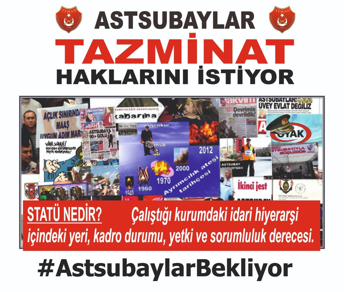 MoonkhanAksoy's tweet photo. #AstsubaylarBekliyor

Şanlı Ordumuzda Astsubay kısım komutanı dır. Ama tazminat hakkı yoktur.
@RTErdogan @NureddinNebati
@suleymansoylu @dbdevletbahceli @tcsavunma @kilicdarogluk @mustafaelitas @fuatokta @cevdetyilmaz @AhmetAYDIN_02
@HMBakanligi @TSKGnkur 
@SuayAlpay https://t.co/SBMuwP0QPJ