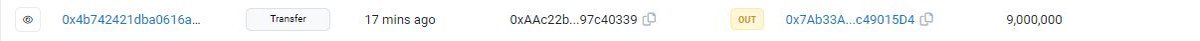 1/ 🚨#MATIC  selling warning🚨

A whale holding 80 million MATIC (about 84 million US dollars) is selling #MATIC 🐳

Within 1 hour, 0xAAc22b…97c40339 (whale) transferred 9 million $MATIC (about 9.45 million U) to Binance address 0x7Ab33A…c49015D4 💸