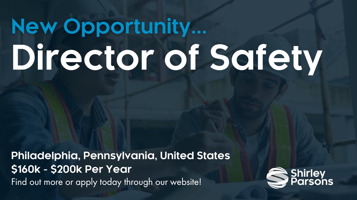 We are currently recruiting a Director of Safety to lead a brand-new division for a growing construction company.

Apply here: bit.ly/3mEwaFm 

#jobs #vacancy #healthandsafety