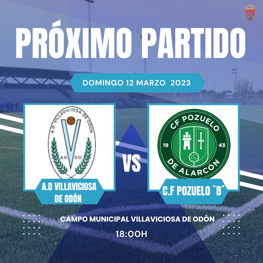 👏¡Este domingo todos con el Villa!👏
🆚<a href="/PozuFem/">CF Pozuelo Femenino</a> 
📆Domingo 12.03 / 18.00h
⚽️ Jornada 23 / #preferentefemenino
#vamosvilla
