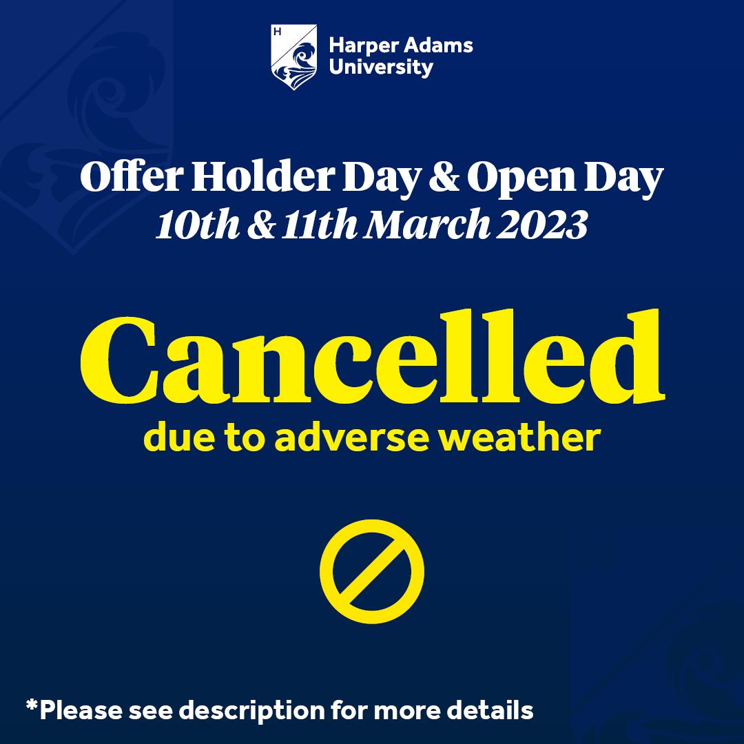 ⚠️PLEASE READ!⚠️

Due to adverse weather conditions, both the upcoming Offer Holder Day and Open Day have been cancelled.

We will provide you with other opportunities to visit and will be in touch soon, so please keep an eye on your emails.