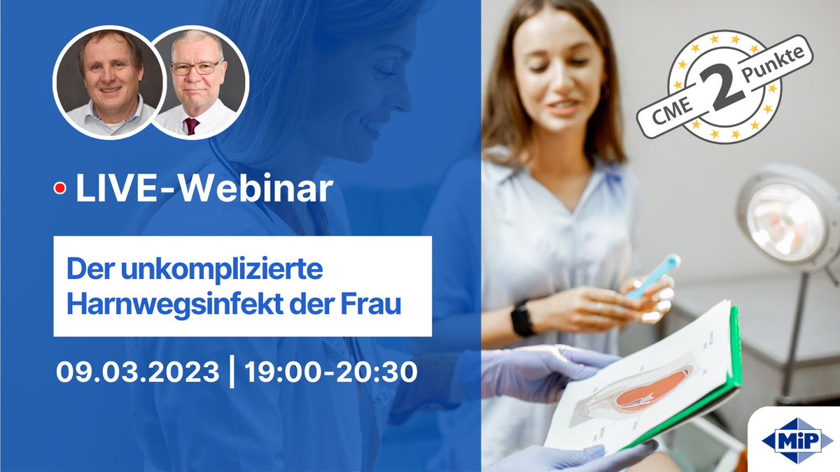 Ab 19:00 Uhr gehen wir wieder 🔴 LIVE! Thema: #urologie Der unkomplizierte Harnwegsinfekt der Frau. urolive.cme-verlag.de