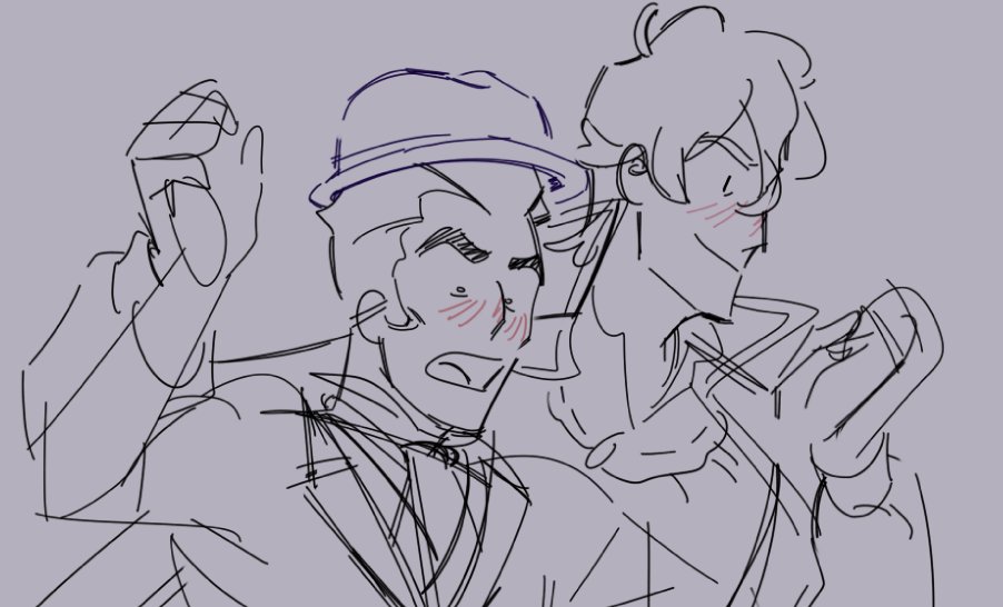 remembered this kinda old wip I had of hmmk howls moving castle au,i still think this Sherlock looks good tho