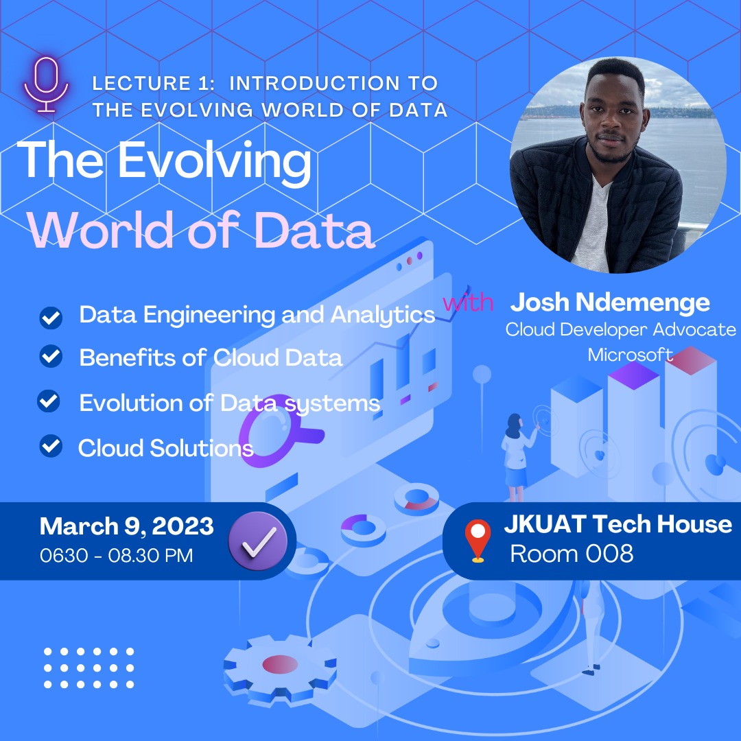 gdgcampusJKUAT's tweet image. Another event taking place today is the 3-part series with the data science team! 
Please feel free to join in thefirst session and learn more about the Data Science field 📝 
Venue: Jkuat Tech House Room 008
Time: 6.30-8.30pm
#GDSC #GoogleDeveloperStudentClubs