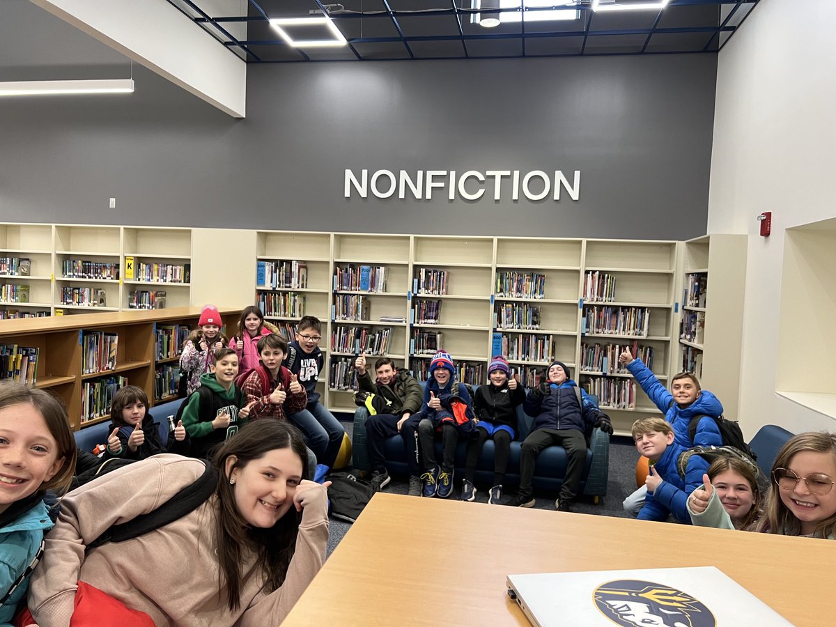 Our students LOVE the new library space!! ⁦<a href="/VCSIntermediate/">VictorIntermediate</a>⁩