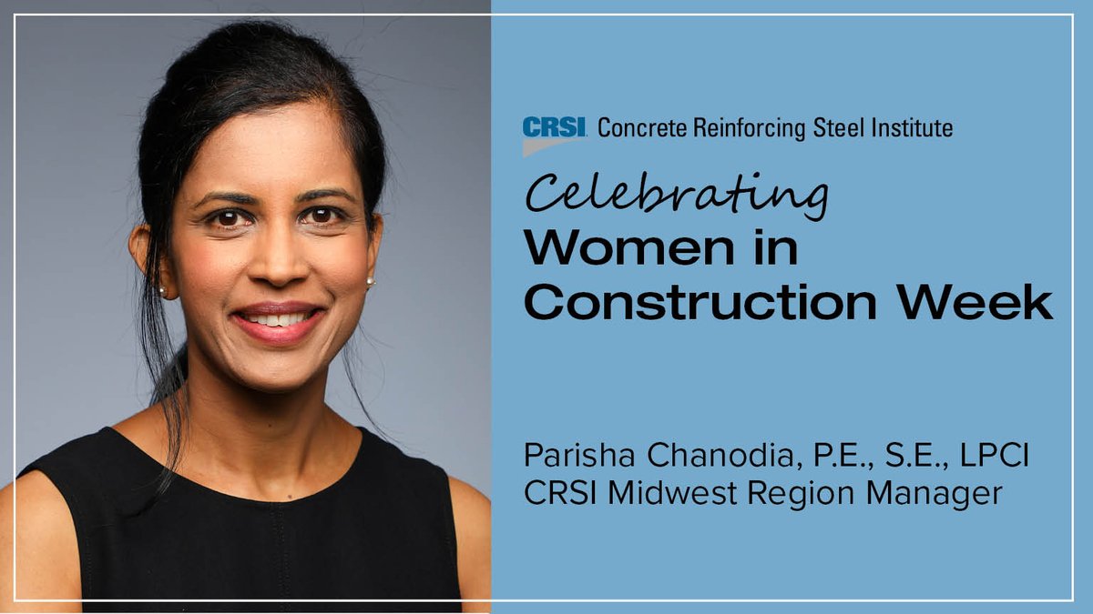 For #WomeninConstruction week, we’re spotlighting the important roles of women like Parisha Chanodia, P.E., S.E., LPCI, Midwest Region Manager. She brings decades of knowledge & expertise to this role. We’re grateful to have her on our team! 
Learn more:  bit.ly/3ZB76xF