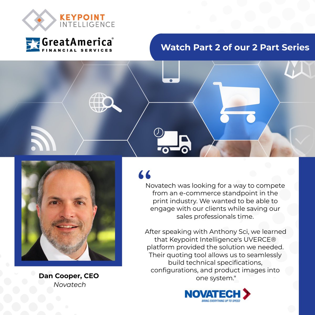 KeypointIntel's tweet photo. In this webinar presented by @KeypointIntel and @greatamerica, listen as Anthony Sci, President and CEO at @KeypointIntel, and Dan Cooper, CEO at @novatechnet, discuss the benefits of implementing an #ecommerce solution.

Listen to Part 2 now: https://t.co/ZA8fr0Axmk https://t.co/KkVYVavfcE