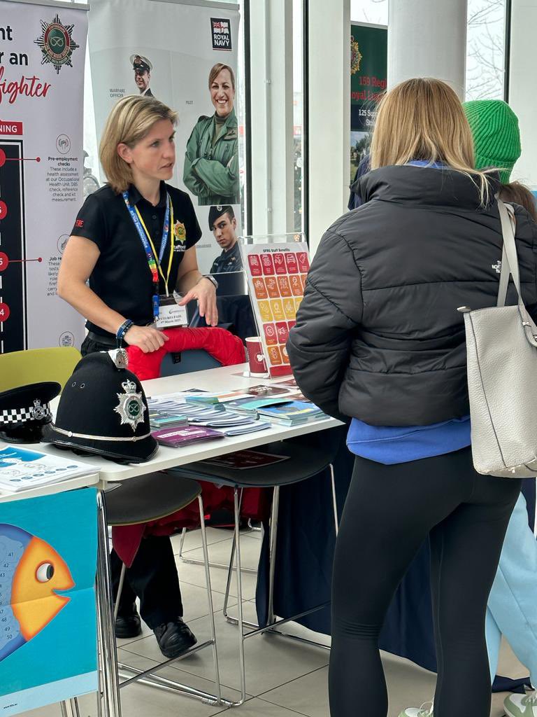 SFRSPosAction's tweet photo. Today @SFRSPosAction and @StaffsPosAction attended the Futures Fayre at Stoke Sixth Form College #positiveaction #fireservice #careers #recruitment #investinginourfuture #firefighter #fireservicecareers #police #notjustajob https://t.co/xSy6rx5jxE