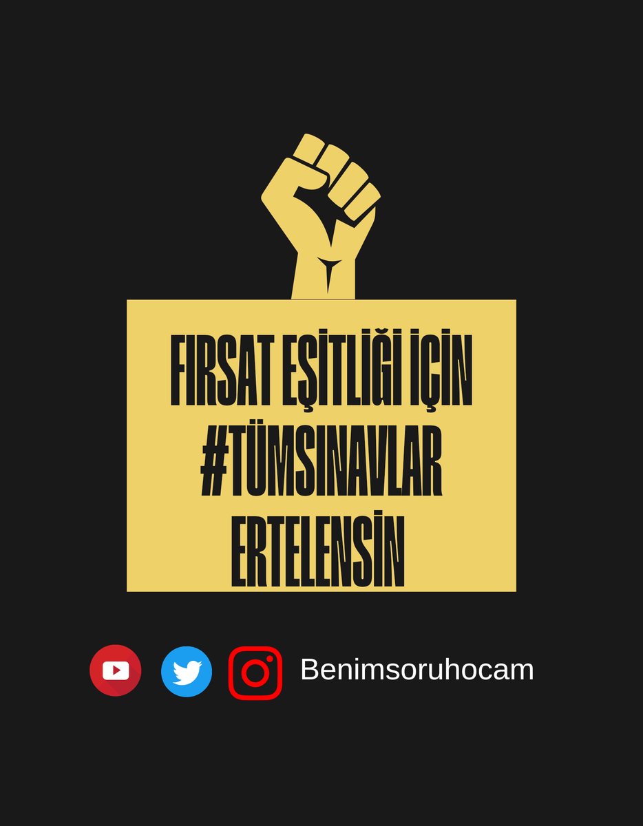 Fırsat eşitliği için #tümsınavlarertelensin