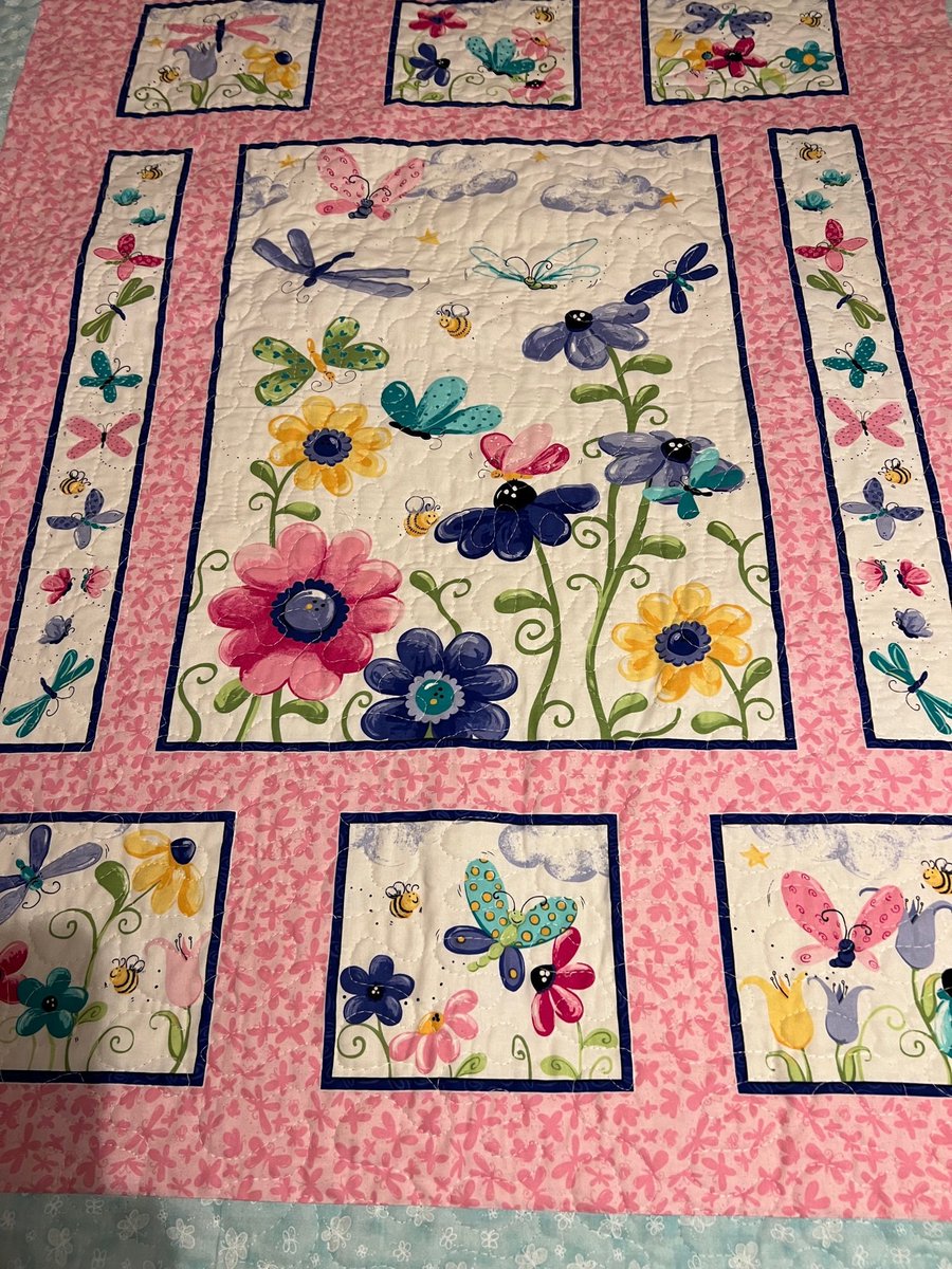 Excited to share the latest addition to my #etsy shop: Baby Quilt, Lap Quilt, Throw Quilt etsy.me/3ypNRLn #kid #cotton #pink #mint #pastels #quilt #lapquilt #babyquilt #throwquilt