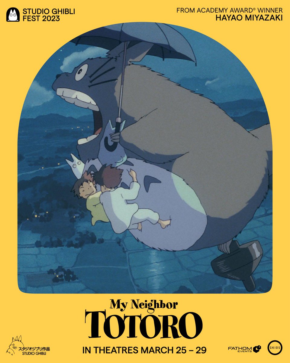Unlock your imagination with MY NEIGHBOR TOTORO, returning to the big screen for Ghibli Fest! 🌙

bit.ly/3J3A1mR