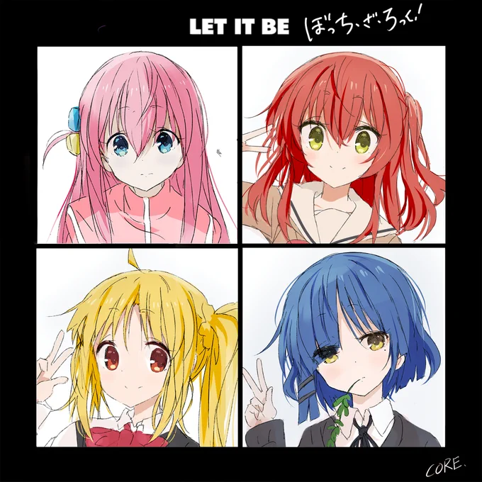 ぼっち・ざ・ろっく!落書き8 #ぼっち・ざ・ろっく! #後藤ひとり #伊地知虹夏 #山田リョウ(ぼっち・ざ・ろっく!) #喜多郁代  