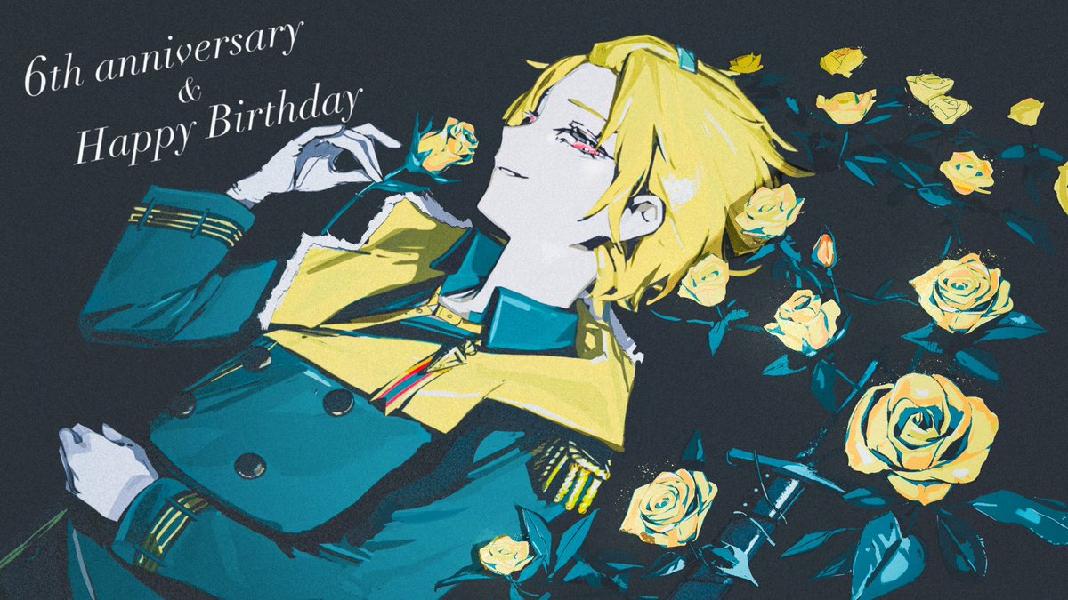 flower 1boy rose male focus blonde hair yellow flower yellow rose  illustration images