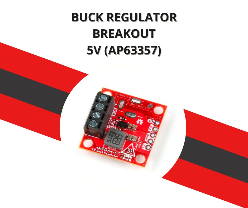 coolcomponents's tweet image. The SparkFun 5V Buck Regulator Breakout features the AP63357 from Diodes Inc., a 3.5A synchronous buck converter with a wide input voltage range of 3.8V to 32V.

Read More - bit.ly/3mDhSF5

#sparkfun #buckregulator #diodesinc #powermosfet