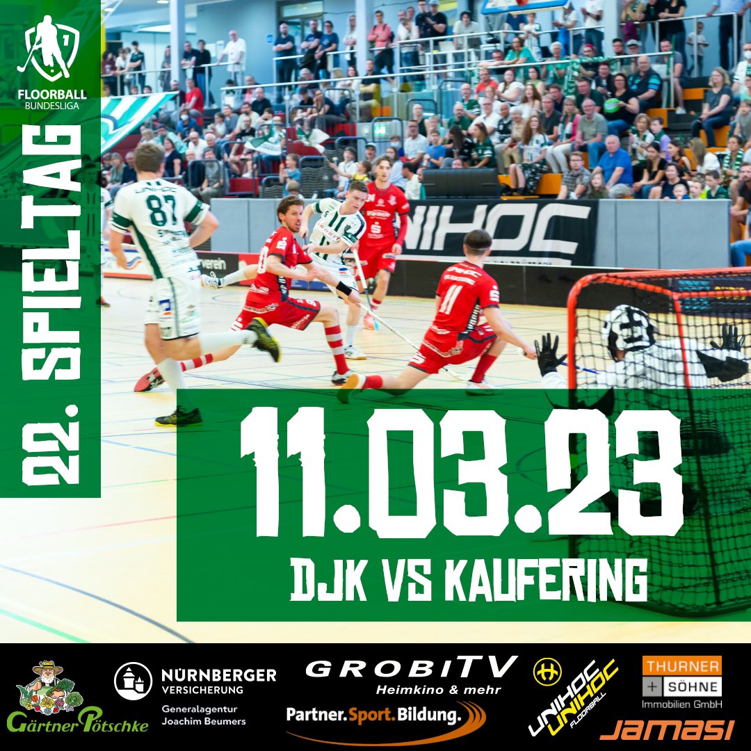 Das letzte reguläre Saisonspiel vor den Playoffs steht an. Dabei empfängt die DJK die Red Hocks Kaufering am Samstag in der Stadtparkhalle Kaarst. Einlass zum Heimspiel ist ab 17:30 Uhr.