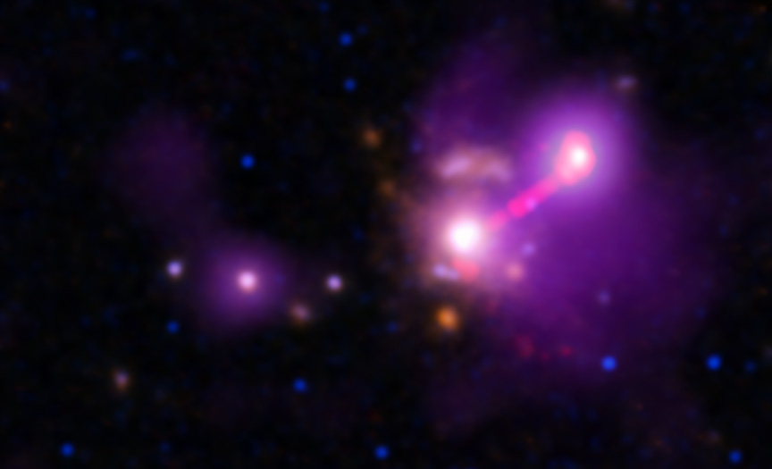 NOIRLabAstro's tweet image. With data from the @GeminiObs Fast Turnaround program &amp;amp; @chandraxray, astronomers found that the distant galaxy 3C 297 appears to have pulled in and assimilated all of its former companion galaxies.  chandra.si.edu/press/23_relea… #NSFScience #NOIRLab #Astronomy #ScienceNews (1/2)
