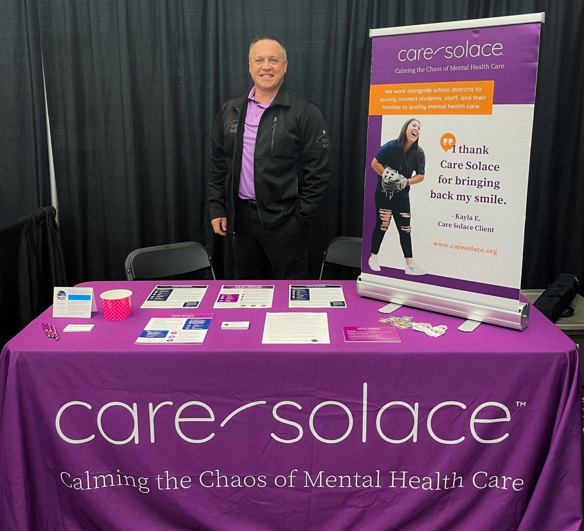 CareSolace24_7's tweet photo. Weโre at the Minnesota Association of School Administrators Annual Conference! MASAโs 2023 theme is โLiving Our Purpose.โ Weโre happy to be here to share *our* purpose: school leaders can better support the mental health care needs of their students. We can help. #mnMASA #mnMASE https://t.co/jrq8LB5UBU