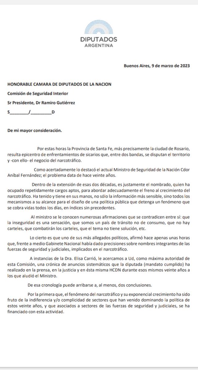 elisacarrio's tweet photo. INFORME NARCOTRÁFICO y NOTAS a PRESIDENCIA 👇🏻
https://t.co/mUOGNoXxah https://t.co/0COOCauNuc