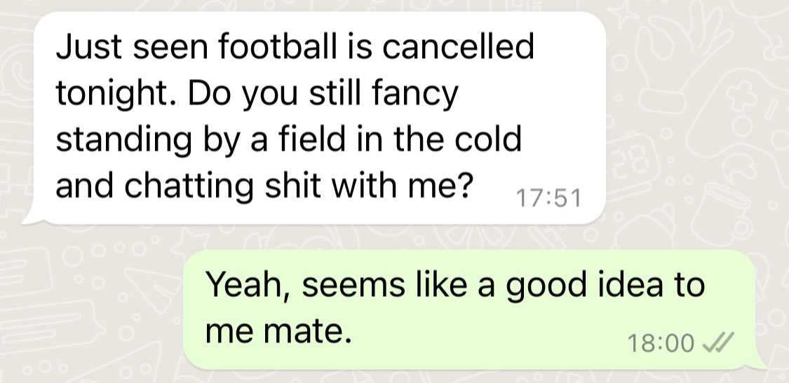 Football parents when training is called off because of the bad weather!

#snow #grassrootsfootball #training #parenting