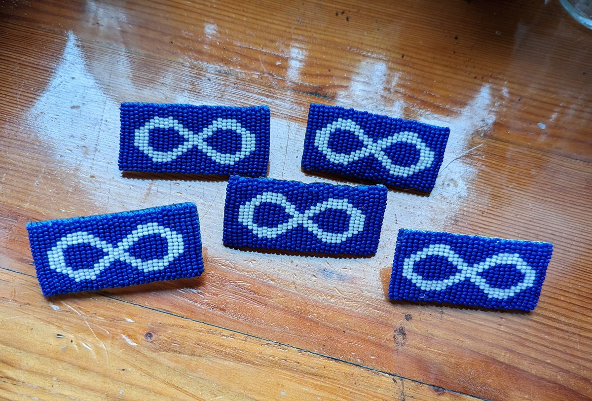 Selling some #MetisNation flag pins I made. 35$ each including shipping. DM me if you'd like one! #Métis #Metis