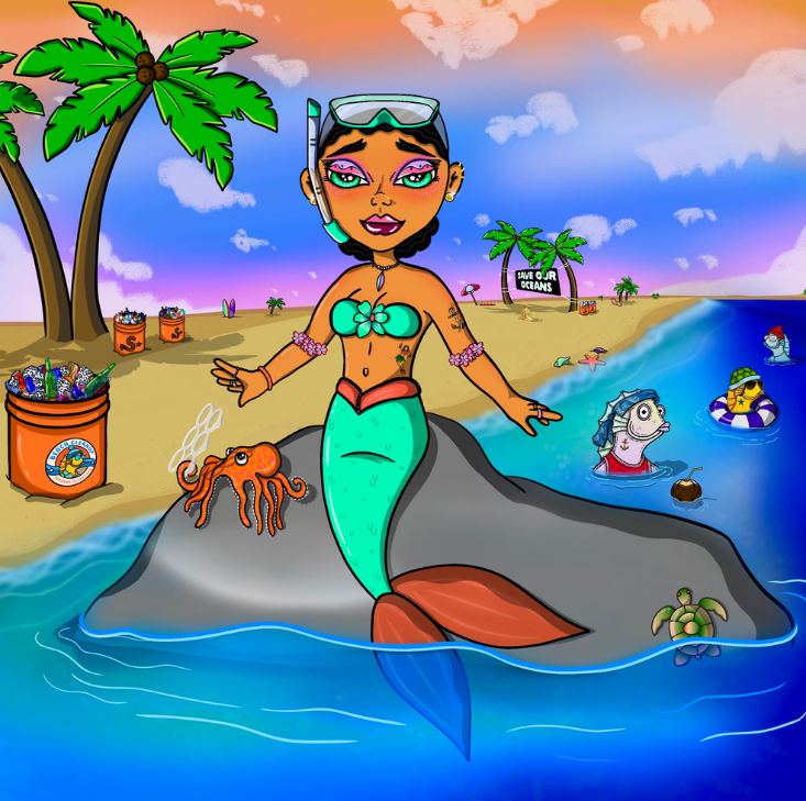 Forgot to show off my <a href="/SeabumsNFTs/">Seabums Ocean Crew</a> x <a href="/MermaidPowerNFT/">MermaidPower</a> ! I love being a part of the Seabum's Cleanup Champions, and supporting women in Web3 like MermaidPower!