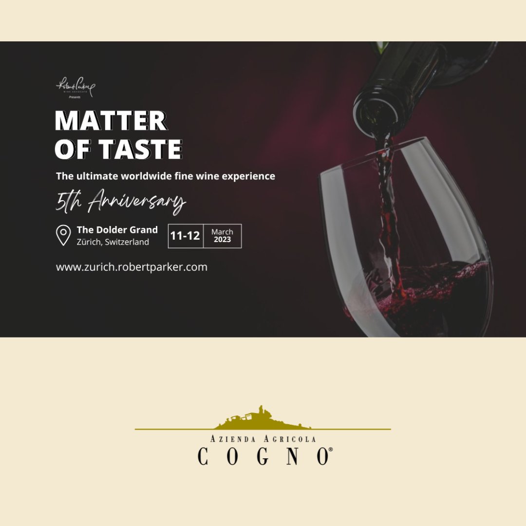 cognowines's tweet photo. [EVENT]

Find us on 11 and 12 March at Robert Parker @Wine_Advocate - Matter of Taste in Zurich!

📍The Dolder Grand Zürich

👋 Come and say hello!

#elviocogno #winevent #RobertParker #MatterofTaste #MOTZRH23 https://t.co/hVXTojW8Q4