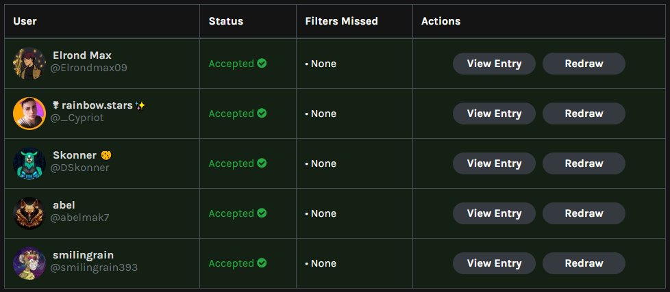 🏆Giveaway Winners @InvasionCro 
 
 Winner: 
🏆 5x NFT @Elrondmax09 &amp; <a href="/_Cypriot/">Rainbow🌈</a> &amp; <a href="/DSkonner/">DSkonner (✸,✸) ☉ ℝ ∀.base.eth Reddio bao bao.ink</a> &amp; <a href="/DSkonner/">DSkonner (✸,✸) ☉ ℝ ∀.base.eth Reddio bao bao.ink</a> &amp; <a href="/smilingrain393/">smilingrain</a>

✅ (Giveaway winners have 24 hours to contact 
@InvasionCro )
Thank you to all!

#NFT #giveaway #giveawaywinner #NFTgiveaway