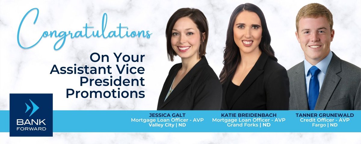 Congratulations Jessica, Katie &amp; Tanner! Read all about it: bankforward.com/news/article/g…

bankforward.com
Member FDIC