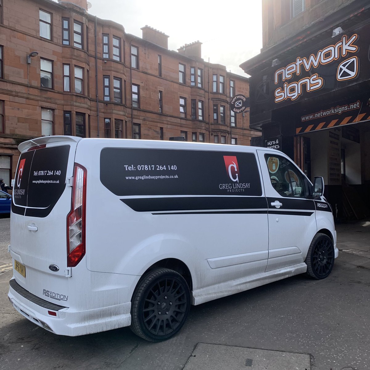 networksigns's tweet image. For this van for Greg Lindsay Projects, we designed it to match the Ford RS striping already on the van. Finished off with a matt laminate to match up with the existing vinyls👌 #networksigns #glasgow #vangraphics