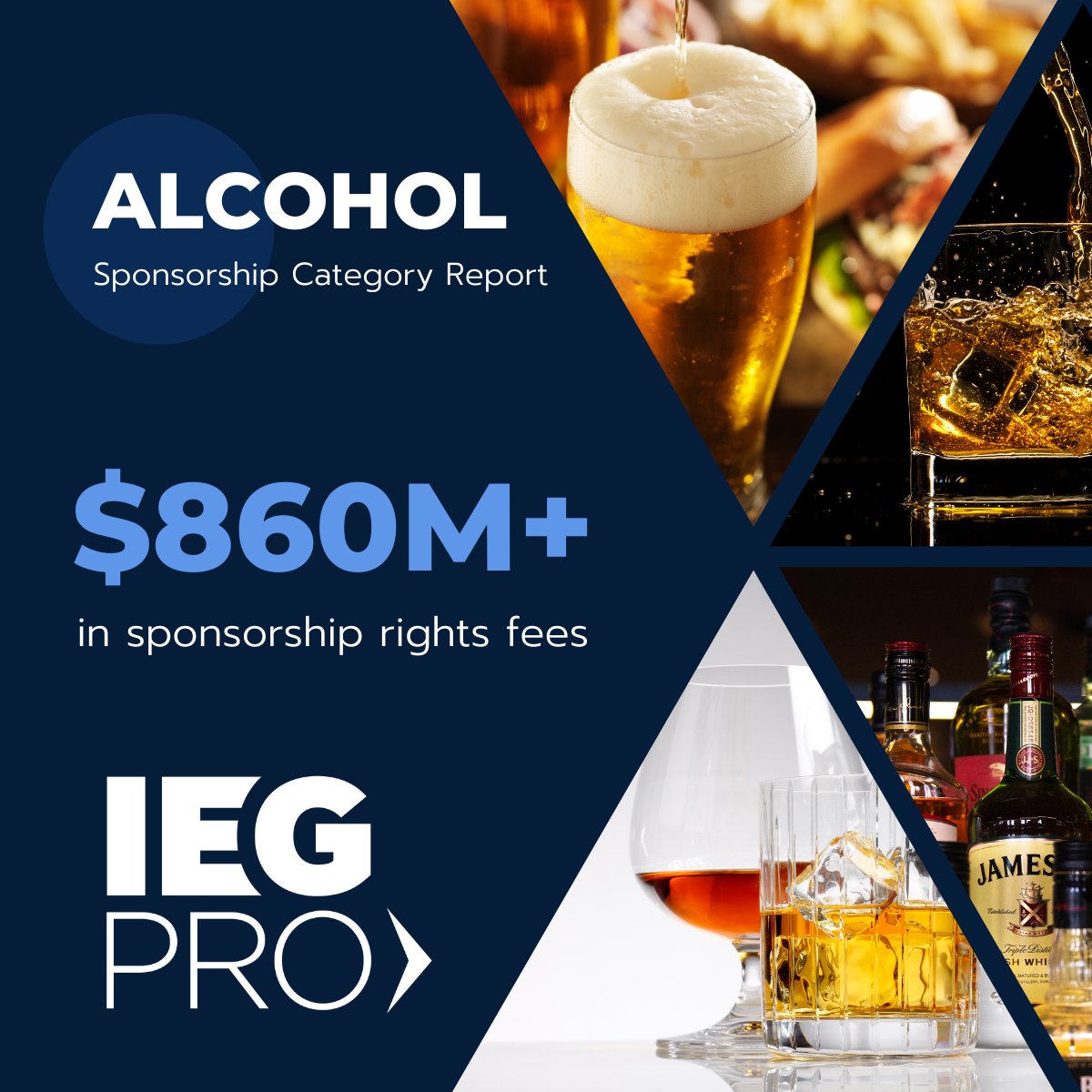 Alcohol brands (beer, wine &amp; liquor) spend $860M+ on annual sponsorship rights fees. Subscribe to IEG Pro for exclusive access to a 23-page report detailing trends and activity in this brand sector. Learn how to get access here: sponsorship.mclms.net/en/register
#sportsbiz