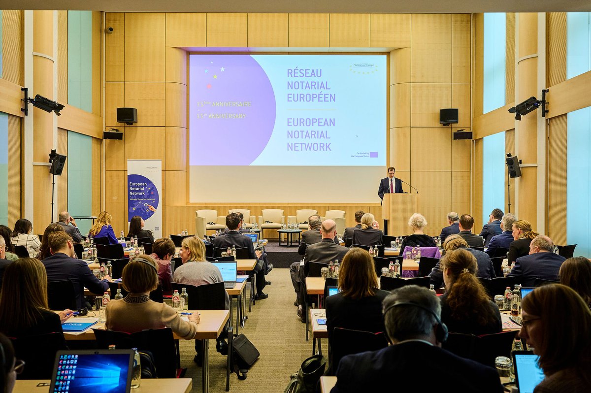 EUnotaries's tweet photo. On the occasion of the 15th #ENN anniversary , @EUnotaries meets in Brussels to discuss digitalisation and cross-border cooperation https://t.co/MPcxbD8Umr