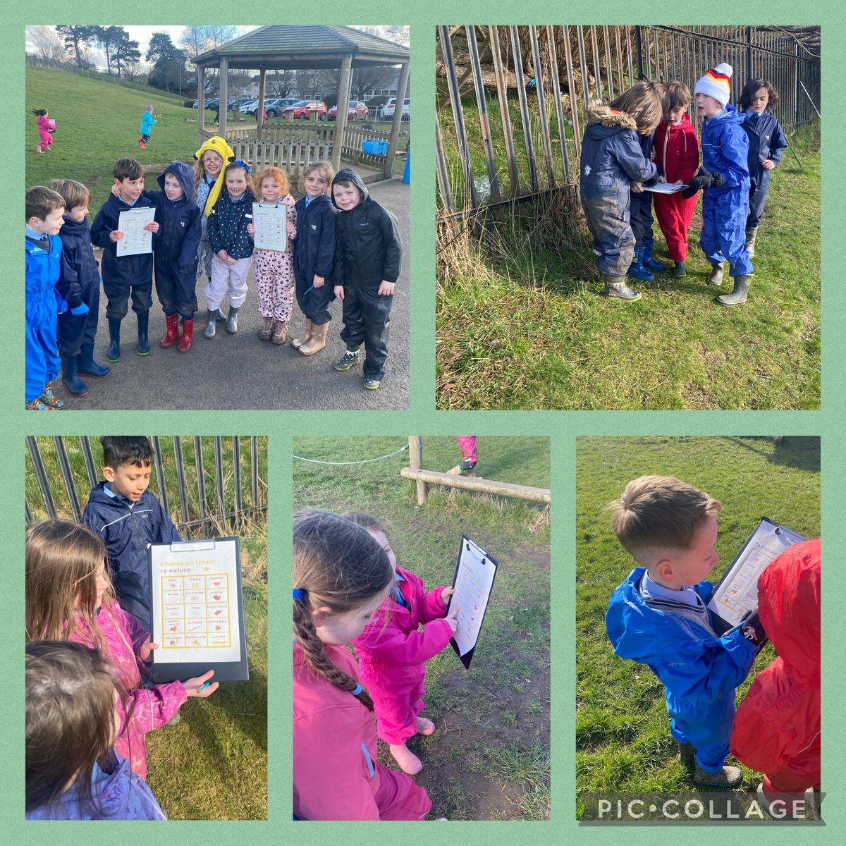 St Joseph's Primary on Twitter "P2 took part in French scavenger hunt during muddy movers. They