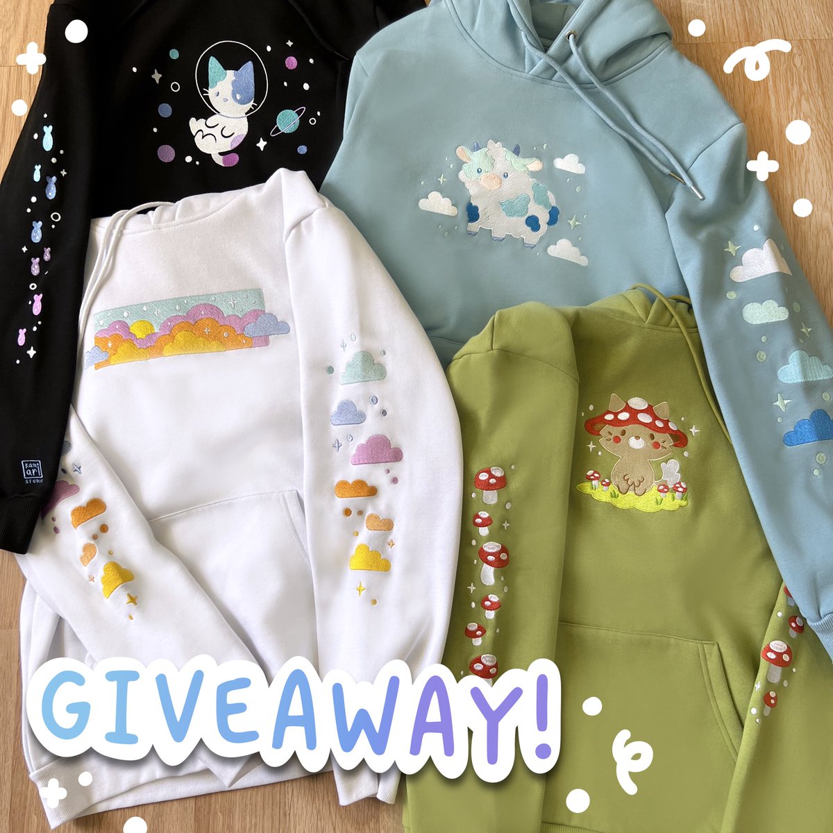 kamiaristudio's tweet image. ⋆⁺₊⋆ HOODIE GIVEAWAY!⋆⁺₊⋆ To thank you all for such a successful preorder, I will be doing a giveaway on each of my platforms (Insta, Tiktok, and here) Winner will be receiving 1 hoodie of their choice!

TO ENTER : 
-follow me!
-like this post!
-comment your fav design!