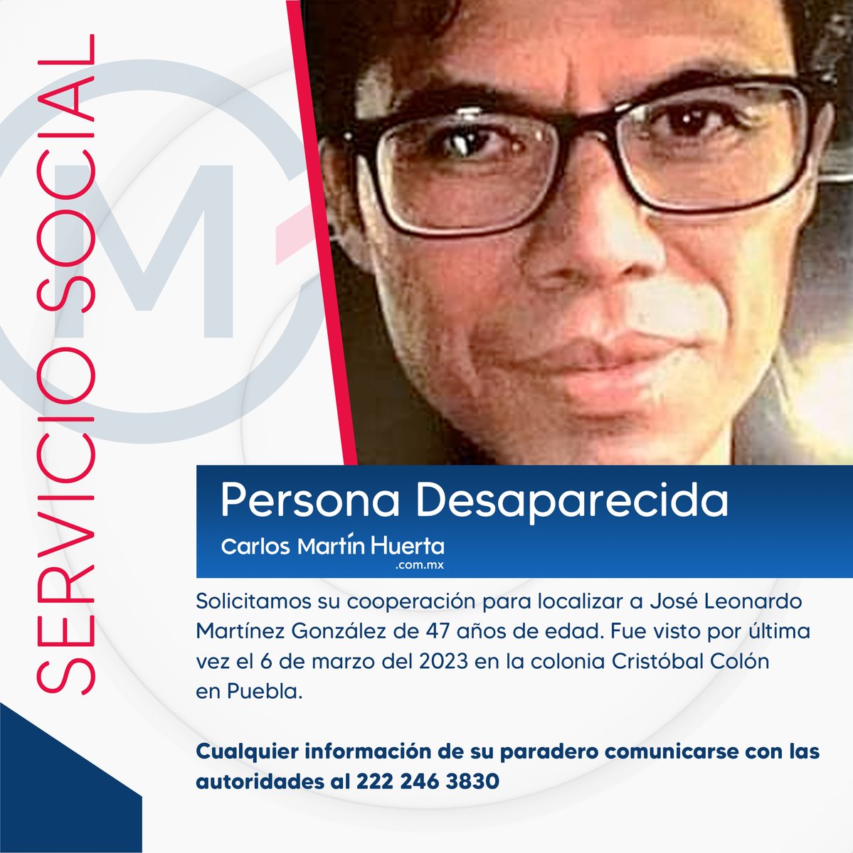 carlosmartinh's tweet photo. #ServicioSocial | 🔍 Solicitamos de su cooperación para localizar a esta persona reportada cómo desaparecida. Recuerda que una forma de ayudar es compartir. https://t.co/wNP1gHWXaZ