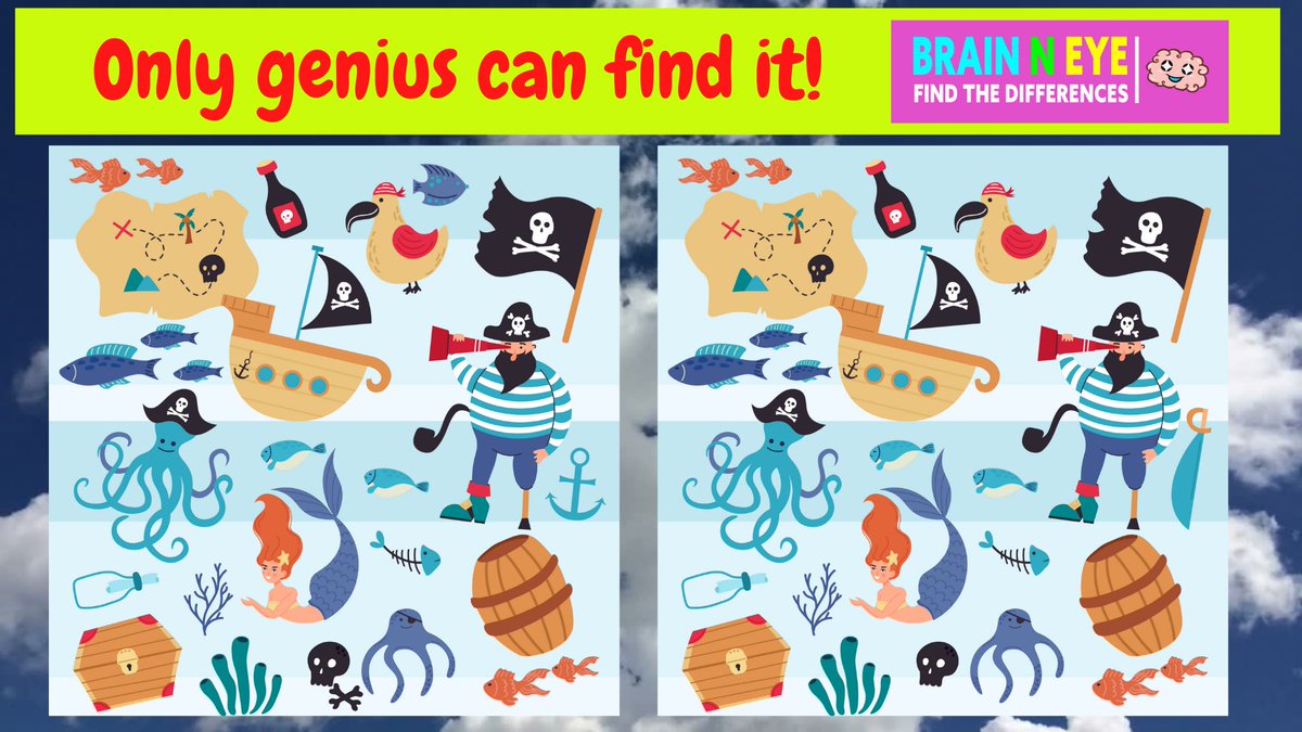 poortoast2020's tweet image. 【Find the difference game】To exercise your brain! Spot the difference! |... youtu.be/K_oJ6E_4rQo 來自 @YouTube 
#findthedifference #find3differences #findthedifferencegame #freegames #freegame #pirates #Ocean