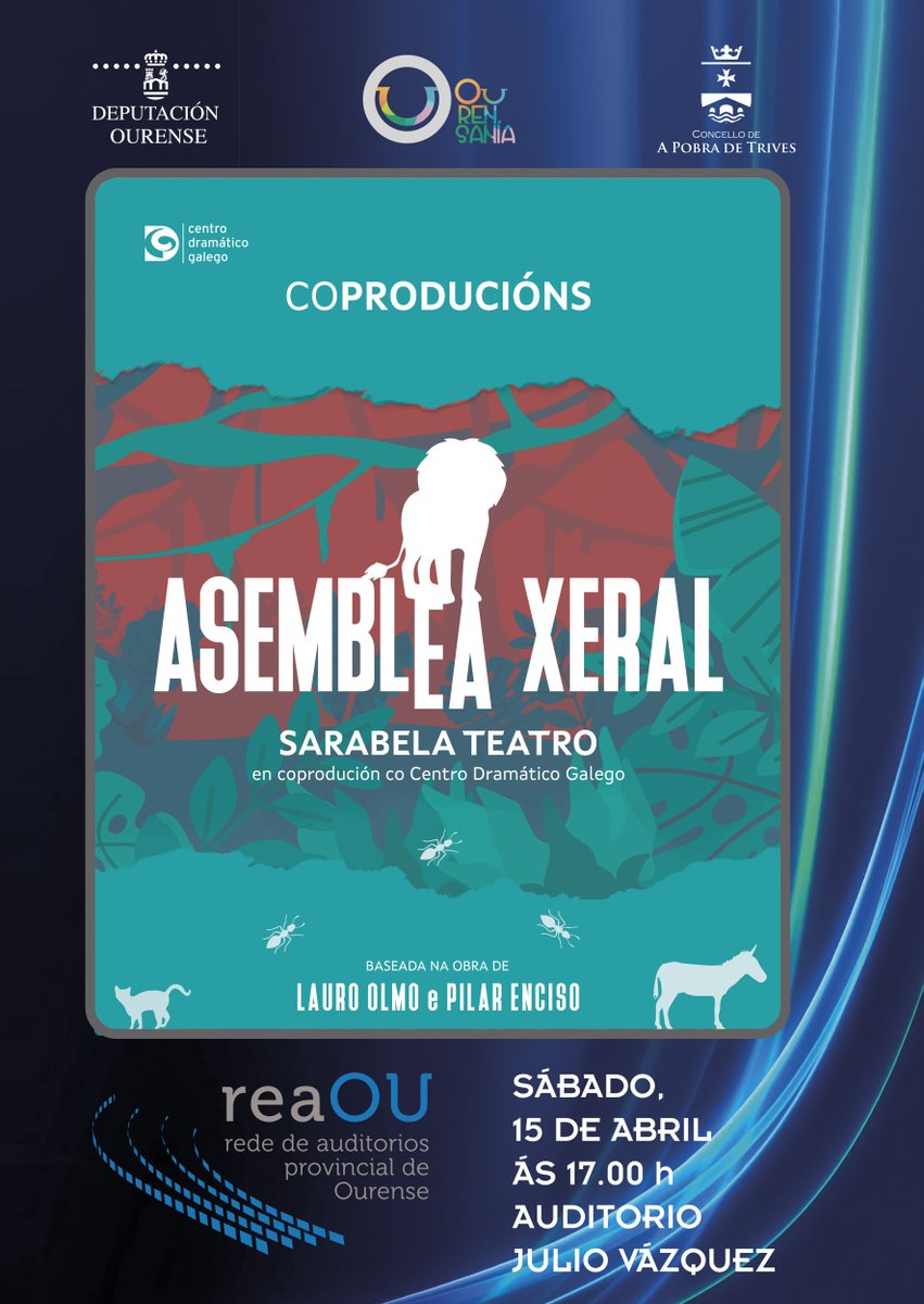 DeputacionOU's tweet photo. #reaOU Asemblea Xeral
Domingo 15 de abril 
Ás 17 horas
A Pobra de Trives https://t.co/4yvYxF8wy5